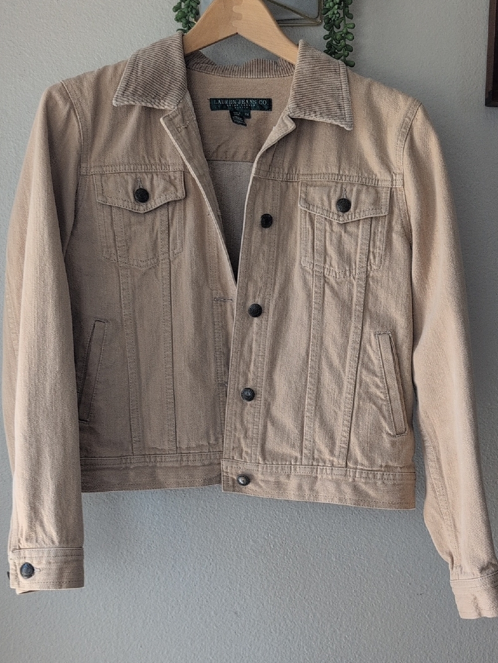 Ralph Lauren Beige/Tan Corduroy-Collar Lightweight Jacket